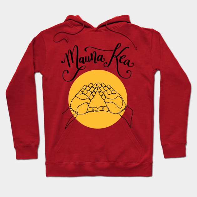 We Are Mauna Kea Hawaii Mountain Hand Sign Symbol Hoodie by DoubleBrush